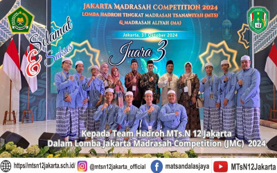 Tim Hadroh MTsN 12 Jakarta Barat Juara 3 JMC 2024