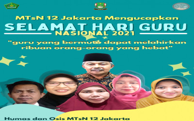 Peringatan Hari Guru MTsN 12 Jakarta 25 November 2021