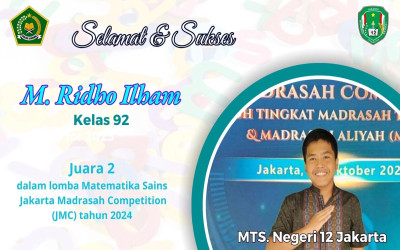 M. Ridho Ilham, Tekad dan Dukungan Jadi Modal Juara 2 Matematika Sains JMC 2024